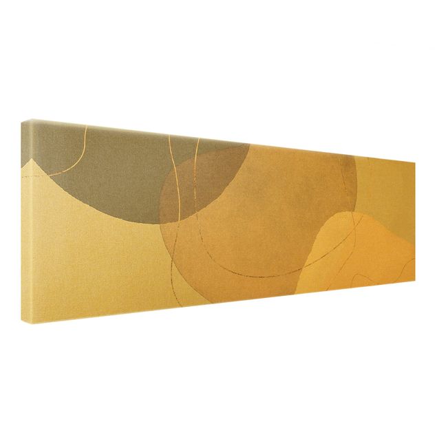 Canvas print gold - Playful Impression In Beige