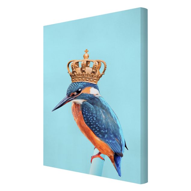 Canvas print - Kingfisher With Crown