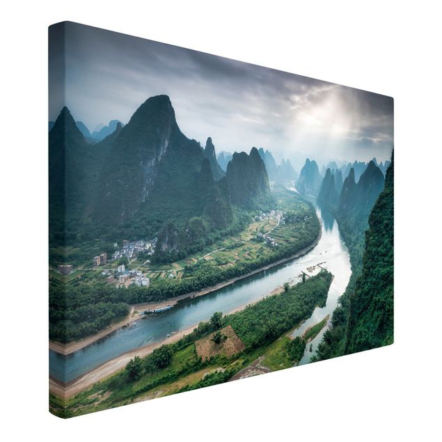 Print on canvas - View Of Li River And Valley