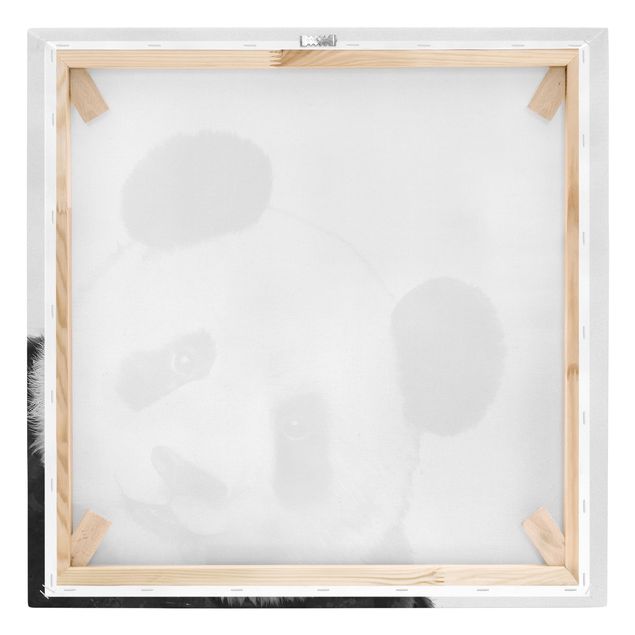 Canvas print - Illustration Panda Black And White Drawing