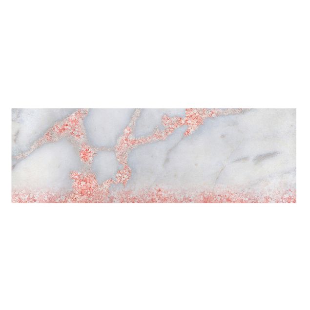 Print on canvas - Marble Look With Pink Confetti
