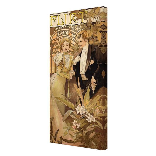 Canvas print - Alfons Mucha - Advertising Poster For Flirt Biscuits