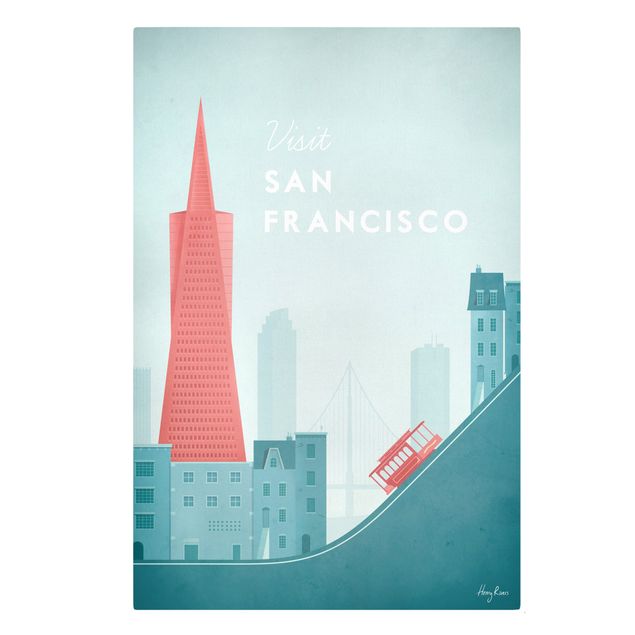 Print on canvas - Travel Poster - San Francisco