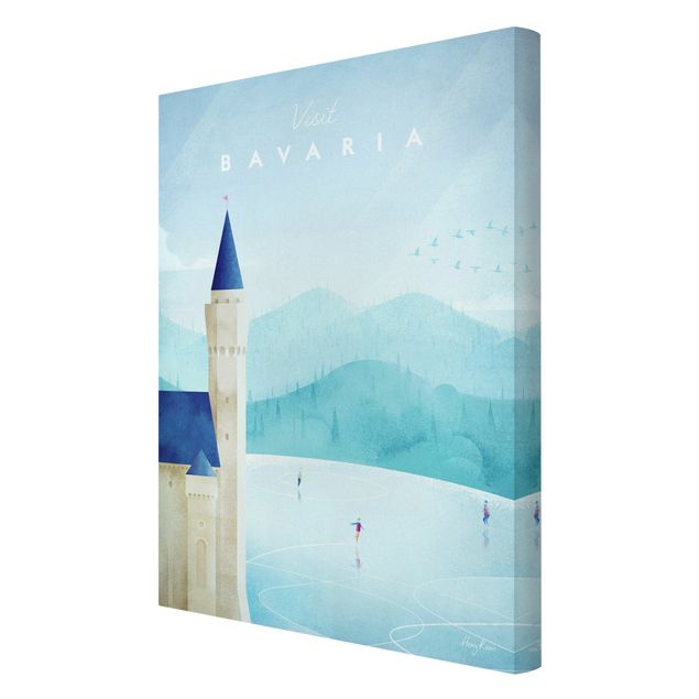 Print on canvas - Travel Poster - Bavaria