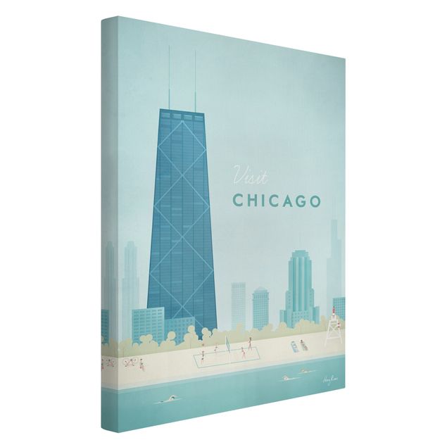 Print on canvas - Travel Poster - Chicago