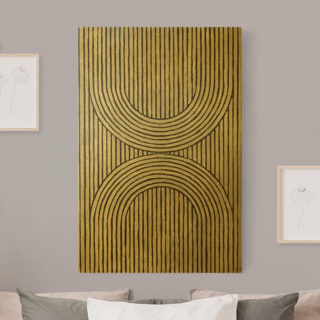 Canvas print gold - Grooved Cedar Grey I