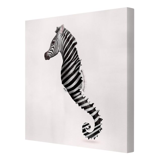 Canvas print - Seahorse With Zebra Stripes
