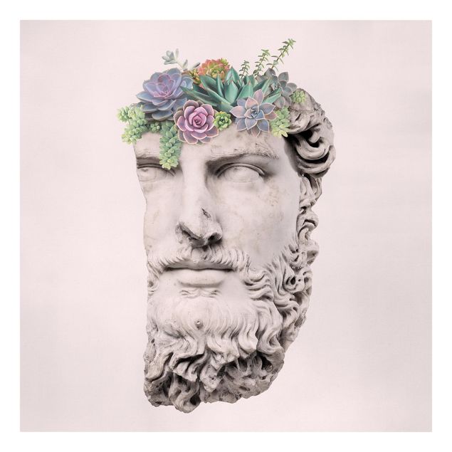 Canvas print - Head With Succulents