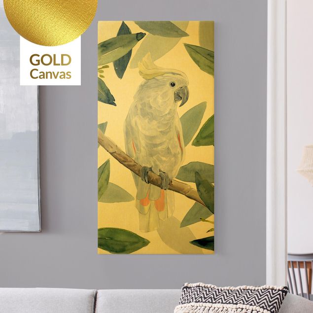 Canvas print gold - Tropical Cockatoo II