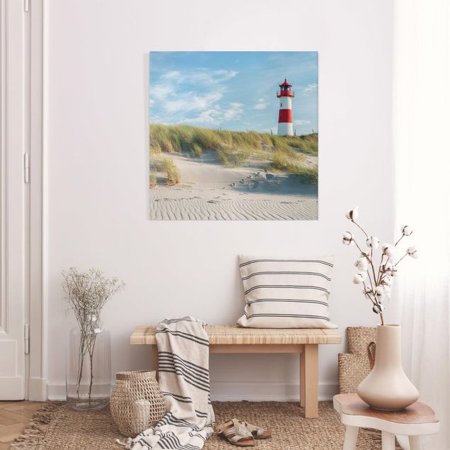 Print on canvas - Lighthouse At The North Sea