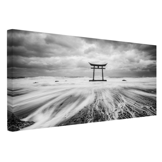 Print on canvas - Japanese Torii In The Ocean