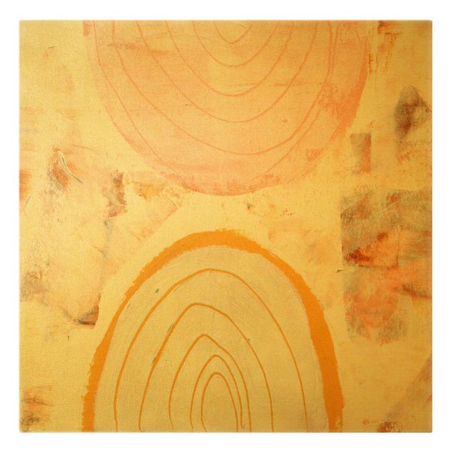 Canvas print gold - Bright Colour Arcs In Caramel II