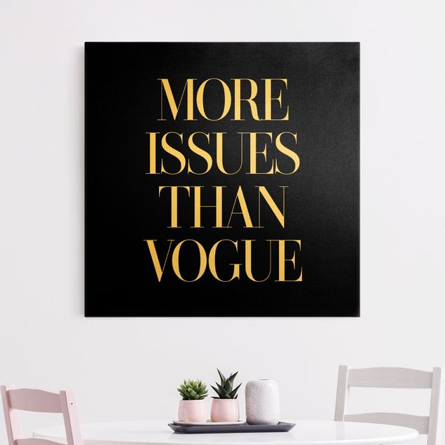 Canvas print gold - More issues than Vogue