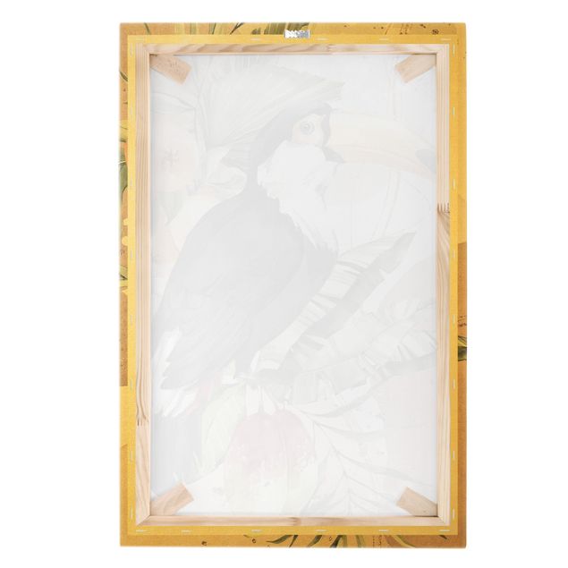 Canvas print gold - Tropical Birds - Toucan