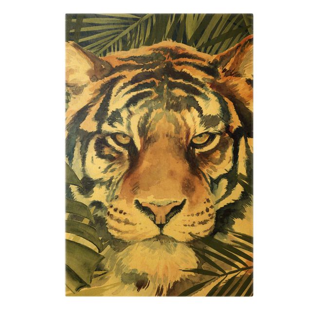 Canvas print gold - Tiger In The Jungle