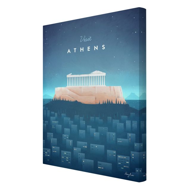 Print on canvas - Travel Poster - Athens
