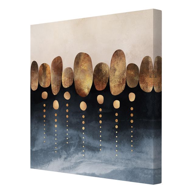 Canvas print - Abstract Golden Stones