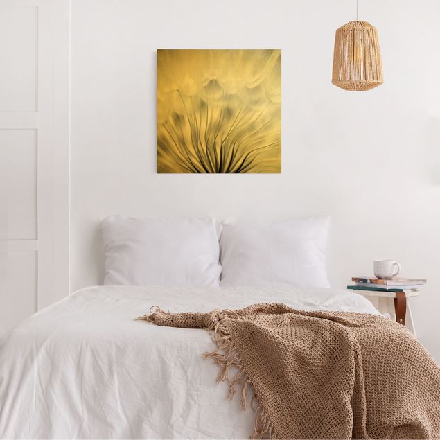 Canvas print gold - Beautiful Dandelion Black And White