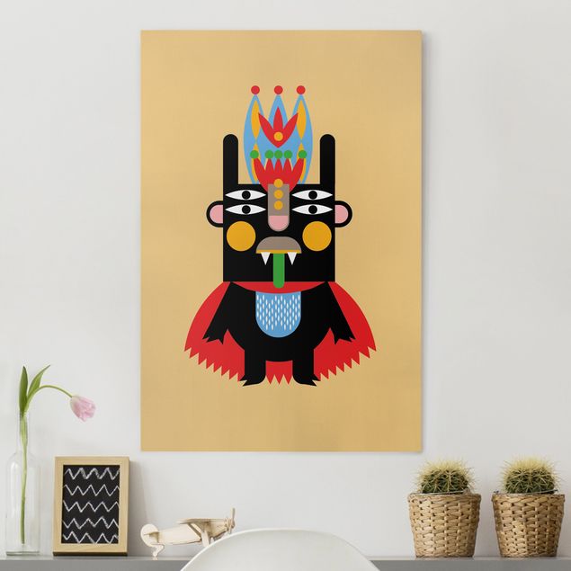 Print on canvas - Collage Ethno Monster - King