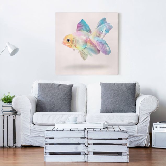 Print on canvas - Fish In Pastel