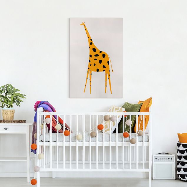 Print on canvas - Yellow Giraffe