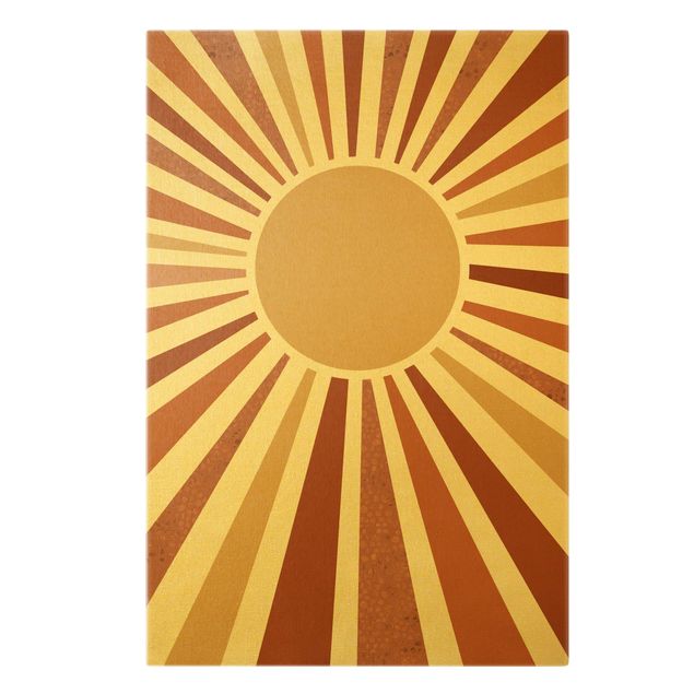 Canvas print gold - Golden Sun Rays