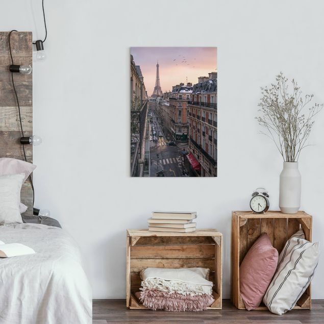 Print on canvas - The Eiffel Tower In The Setting Sun
