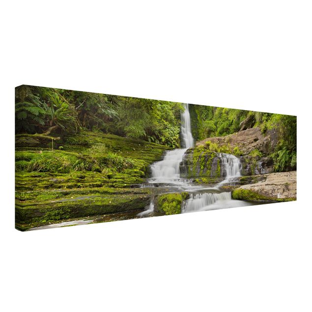 Print on canvas - Upper Mclean Falls In New Zealand