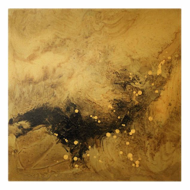 Canvas print gold - Golden Quicksand