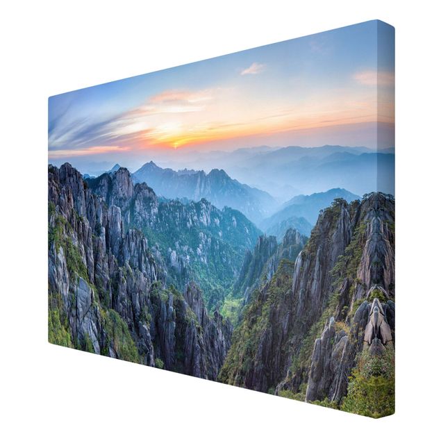 Print on canvas - Rising Sun Over The Huangshan Mountains