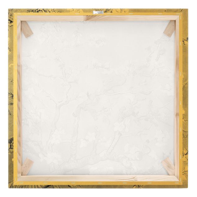 Canvas print gold - Vincent Van Gogh - Almond Blossom Black And White