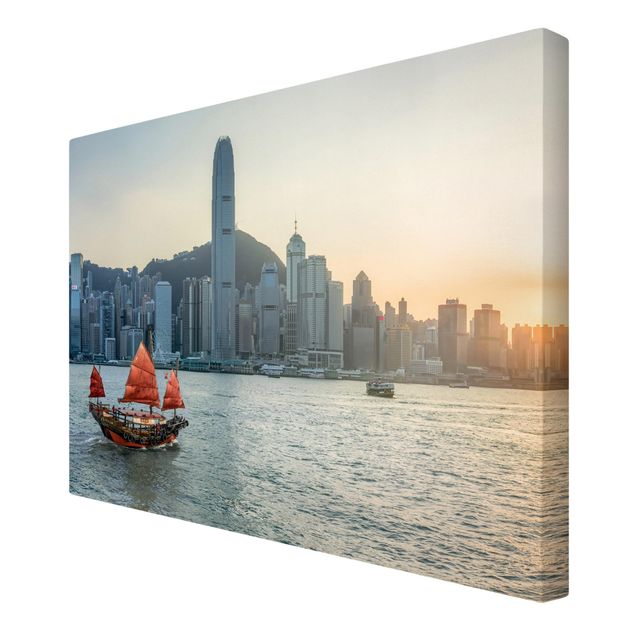 Print on canvas - Junk In Victoria Harbour