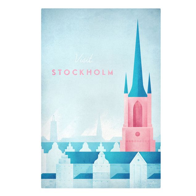 Print on canvas - Travel Poster - Stockholm