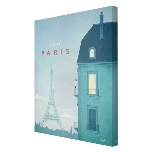Print on canvas - Travel Poster - Paris