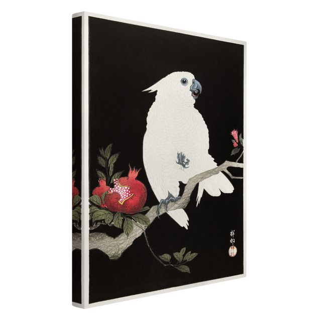 Print on canvas - Asian Vintage Illustration White Cockatoo