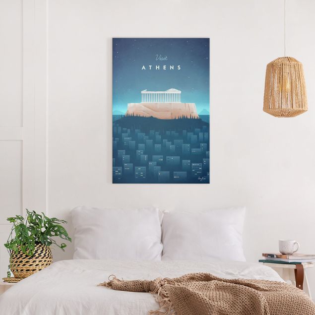 Print on canvas - Travel Poster - Athens