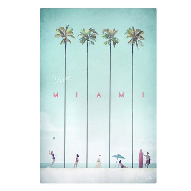 Print on canvas - Travel Poster - Miami