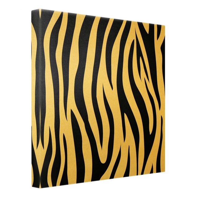 Canvas print gold - Zebra Print