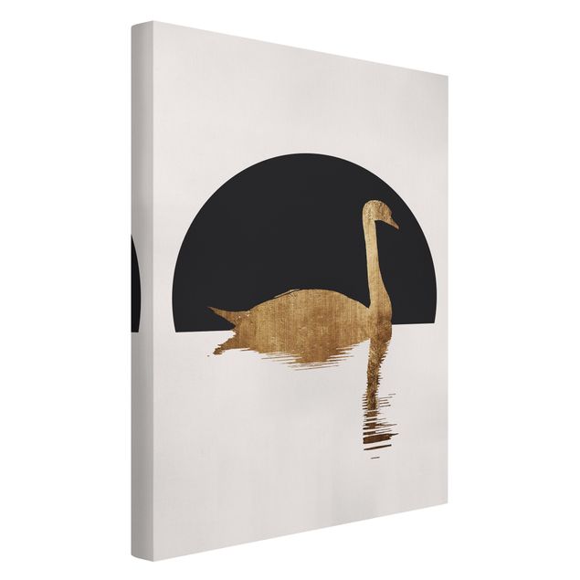 Print on canvas - Swan Gold