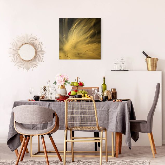 Canvas print gold - Pollen Black And White