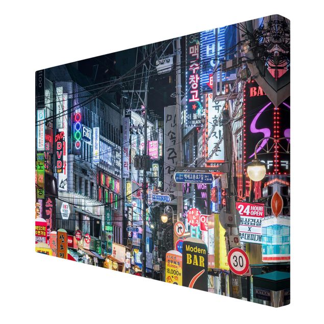 Print on canvas - Nightlife Of Seoul