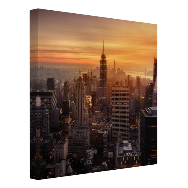 Print on canvas - Manhattan Skyline Evening