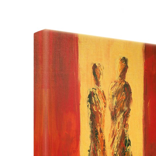 Canvas print gold - Couple In Red