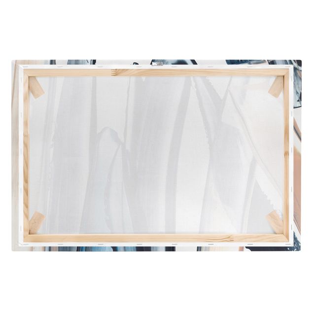 Print on canvas - Blue And Beige Stripes