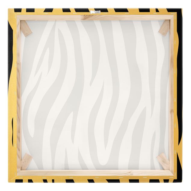 Canvas print gold - Zebra Print