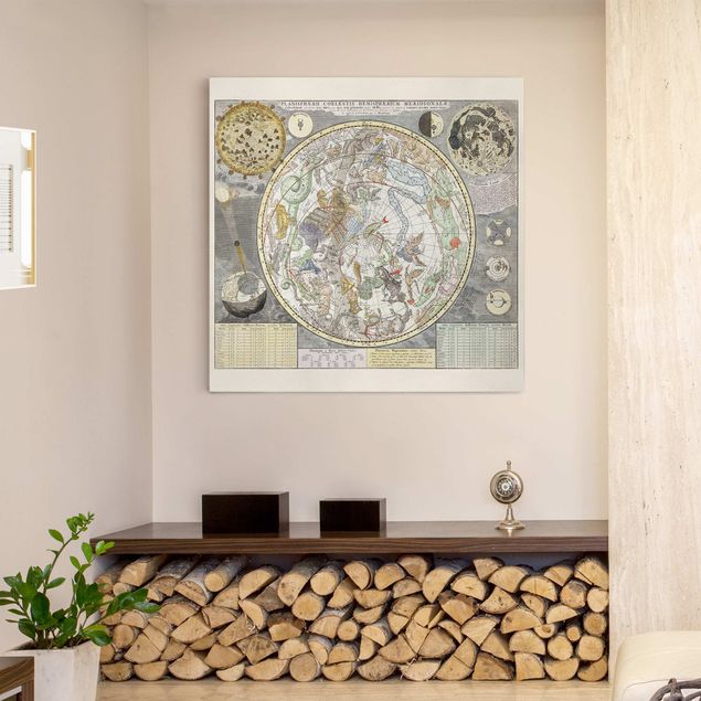 Print on canvas - Vintage Ancient Star Map