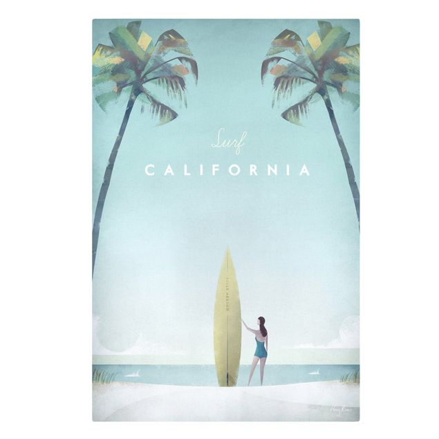 Print on canvas - Travel Poster - California