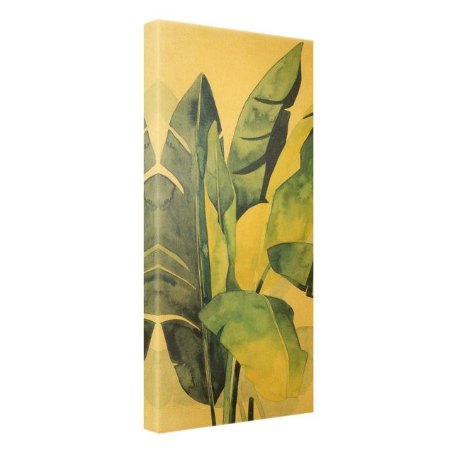 Canvas print gold - Tropical Foliage - Banana