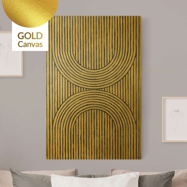 Canvas print gold - Grooved Cedar Grey I