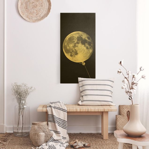 Canvas print gold - Balloon With Moon